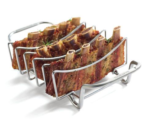 Rib Rack and Roast Support - Premium Stainless Steel