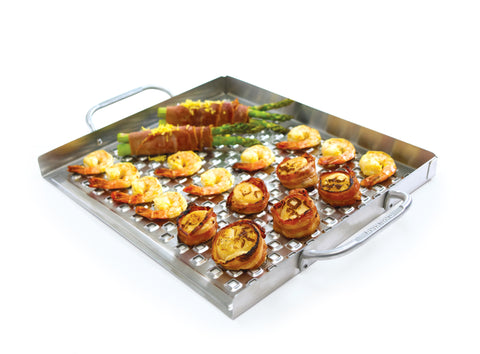Grill Tray - Premium Large Perforated Stainless Steel