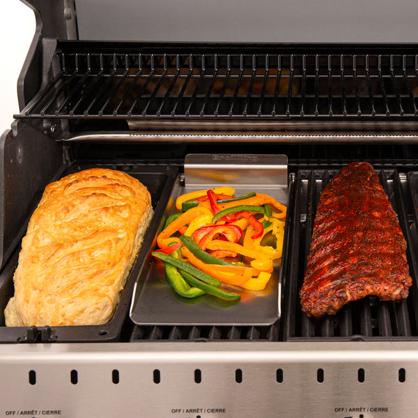 Grill Tray - Narrow Non-perforated Stainless Steel